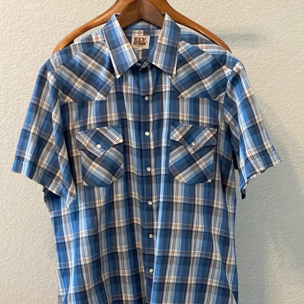 Ely Cattleman Short-Sleeve Pearl Snap Shirt